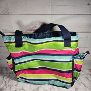 Thirty-One Colorful Stripe Tote Bag, Carryall
